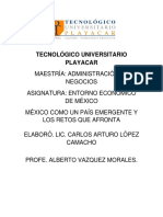 México Como Un País Emergente y Los Retos Que Afronta