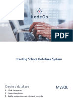 How To Create Students Database