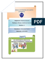 Unidad III Los Componentes Básicos Del Proceso de Enseñanza y Aprendizaje