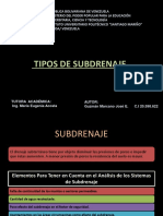 Tipos de Subdrenaje: Merida, Diciembre 2016