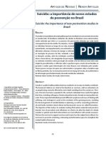 Suicídio - A Importância de Novos Estudos de Posvencao No Brasil