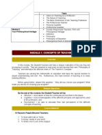 Assessments For Modules 1 2 The Teaching Profession