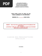 Cahier Des Prescriptions Speciales: Objet