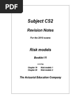 CS2 Booklet 11 (Risk Models) 2019 FINAL