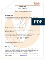 Class 12 Physics Revision Notes Electromagnetic Induction