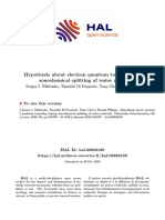 Hypothesis About Electron Quantum Tunneling During Sonochemical Splitting of Water Molecule