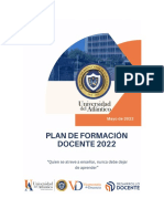 Plan de Formación Docente 2022