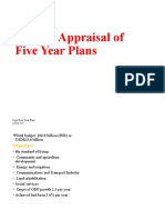 UNIT - IX Critical Appraisal of Five Year Plans