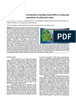 Toward Sustainable Li Ion Batteries Recycling Green Mof As A Molecular Sieve For The Selective Separation of Cobalt and Nickel