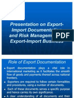 Export-Import Documentation and Risk Management in Export-Import Business