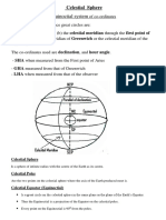 Celestial Navigation Theory Notes