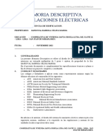 Memoria Descriptiva Electricas