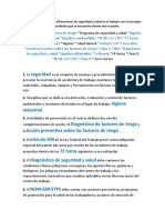 Afirmaciones de Seguridad y Salud en El Trabajo