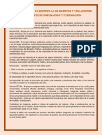 Delitos Contra El Respeto A Los Muertos y Violaciones