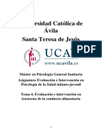 Tema 4. Evaluación e Intervención en Trastorno de La Conducta Alimentaria