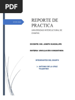 Reporte de Practica Vinculación Comunitaria