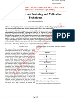 Review Paper On Clustering and Validation Techniques