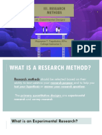 III. Experimental Research