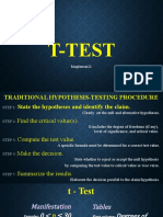 T Tests Independent and Paired