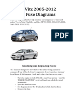 Toyota Vitz 2005-2012 (XP90) Fuse Diagrams