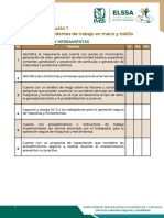 Lista de Comprobación 1 Prevención de Accidentes de Trabajo en Mano y Tobillo