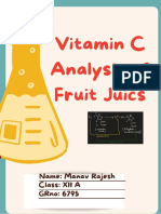 Analysis of Vitamin C in Fruit Juice