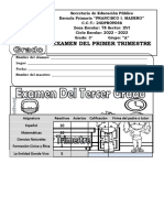 EXAMEN TERCER Grado PRIMER TRIMESTRE