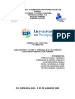 Cómo Afecta El Tdah en El Aprendizaje de Un Alumno de Tercer Grado de Educación Primaria Investigacion