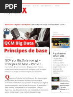 QCM Sur Big Data Corrigé - Principes de Base - Partie 3 - WayToLearnX