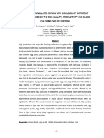 Effect of Formulated Ration With Inclusion of Different Calcium Sources On The Egg Quality, Productivity and Blood Calcium Level of Chicken