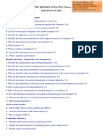 Pharmacy Practice - Question Pattern