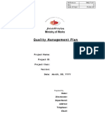 MOW Quality Management Plan - Template