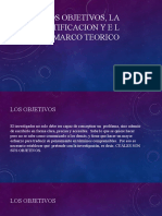 Redaccion de Objetivos, Justificación, Marco Teórico