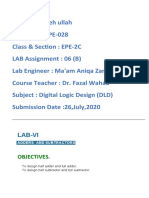 Fa19-Epe-028 Lab Assignment 06 B