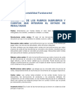 Conceptos de Los Rubros Subrubros y Cuentas Que Integran El Estado de Resultados