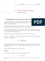 L24 - Deadbeat Response Design - Sampled Data Control Systems With Deadbeat Response