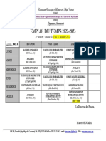 Emploi Du Temps Semestre1 Semaine06 Du 07 Au 12 Novembre 2022 ISE