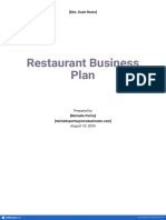 Free Restaurant Business Plan Outline Template