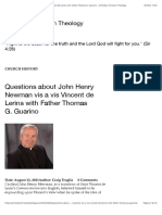 Questions About John Henry Newman Vis A Vis Vincent de Lerins With Father Thomas G. Guarino - Orthodox Christian Theology