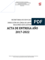 Acta de Entrega Regiones Educativas