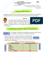 10 Junio 3ro y 4to MATEMÁTICA-TABLA DE FREC.