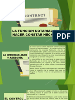 La Funcion Notarial Al Hacer Constar Hechos