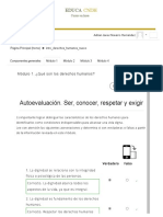 Curso - Introducción A Los Derechos Humanos. Mod 1 Actividad - Autoevaluacion2