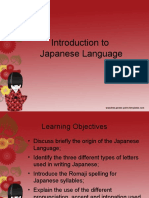 Week 2 Module 1 Introduction To Japanese Language