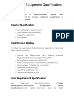 Basics of Equipment Qualification