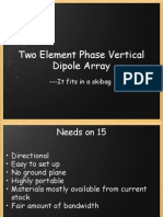 Two Element Phased Vertical Dipole Array Presentation See Http://tinyurl - Com/15metervideo