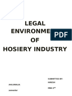 LEGAL ENVIRONMENT OF HOSIERY INDUSTRY by Hiresh Ahluwalia