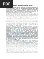 El Interés y La Productividad Del Capital