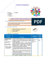 D1 A1 Sesion Leemos Un Díptico Sobre Los Derechos Del Niño