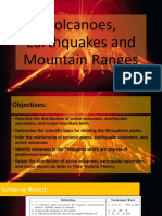 Volcanoes Earthquakes and Mountain Ranges